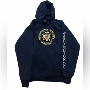 Washington DC Hoodie United States of America Eagle Navy Blue Size M